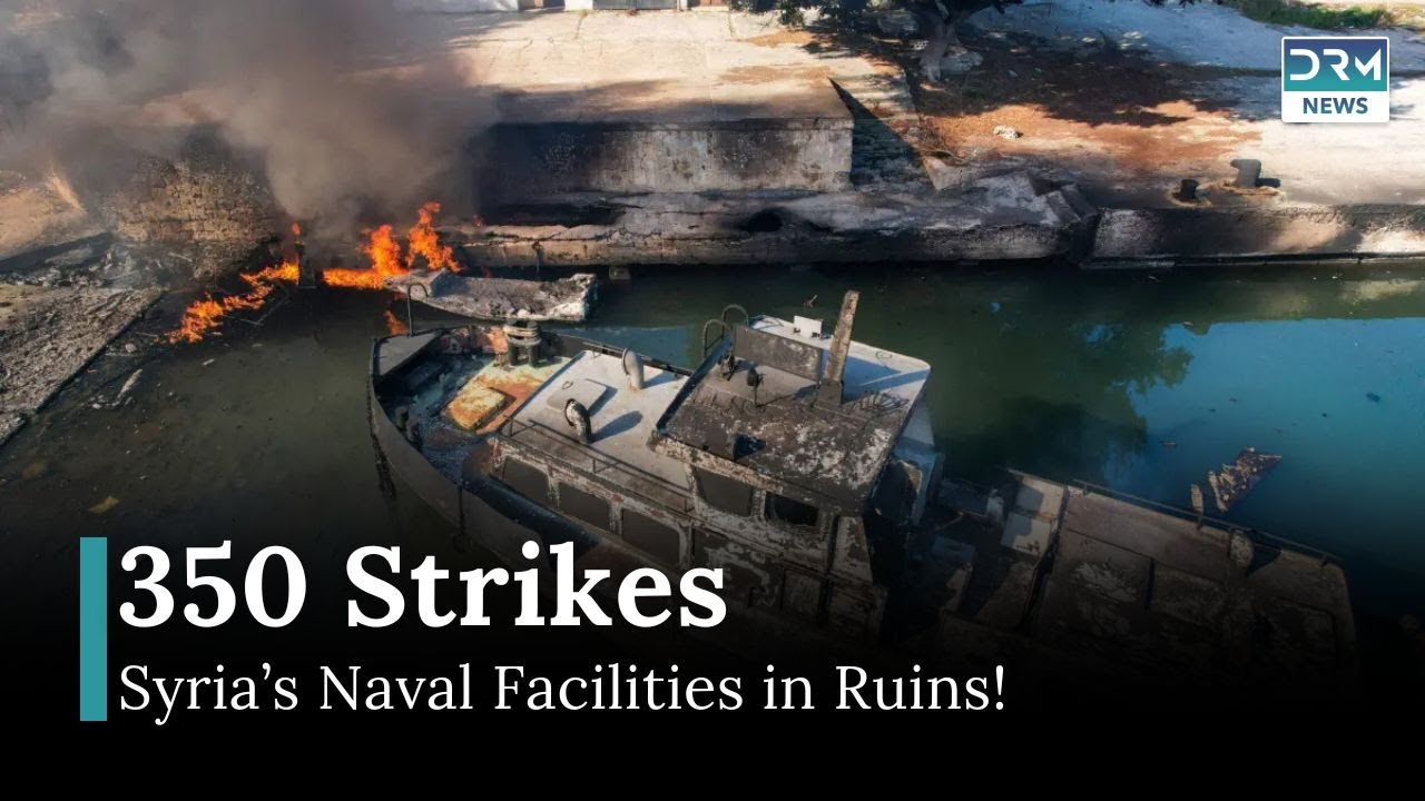 Drone Footage Reveals Devastation at Syria&rsquo;s Latakia Port | News Today | DRM News | AH1B