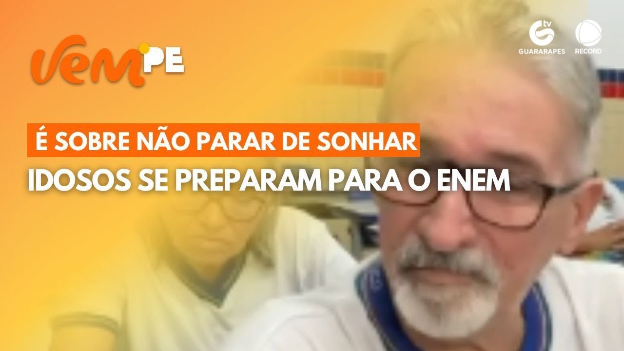 &Eacute; sobre n&atilde;o parar de sonhar: idosos se preparam para o Enem