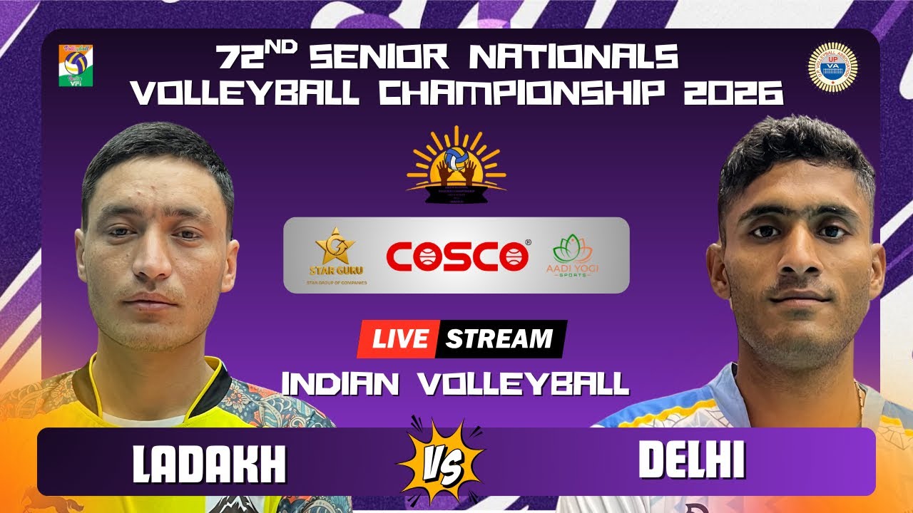 Delhi Vs Ladakh | HD Live | 72nd Senior National Volleyball Championship 2026