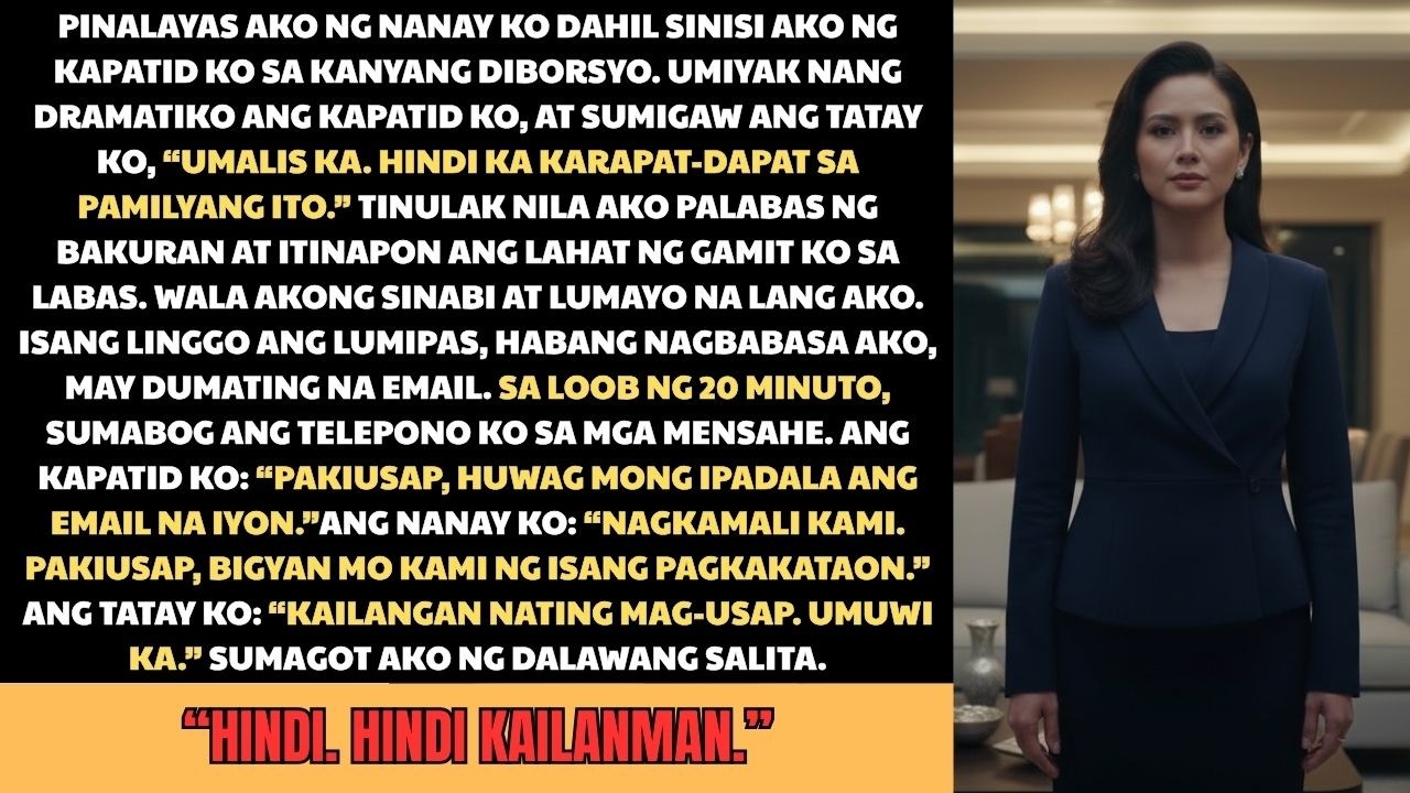 Pinalayas Ako ni Mama Dahil Sinisi Ako ng Ate Ko — Pero Isang Email ang Nagbago ng Lahat