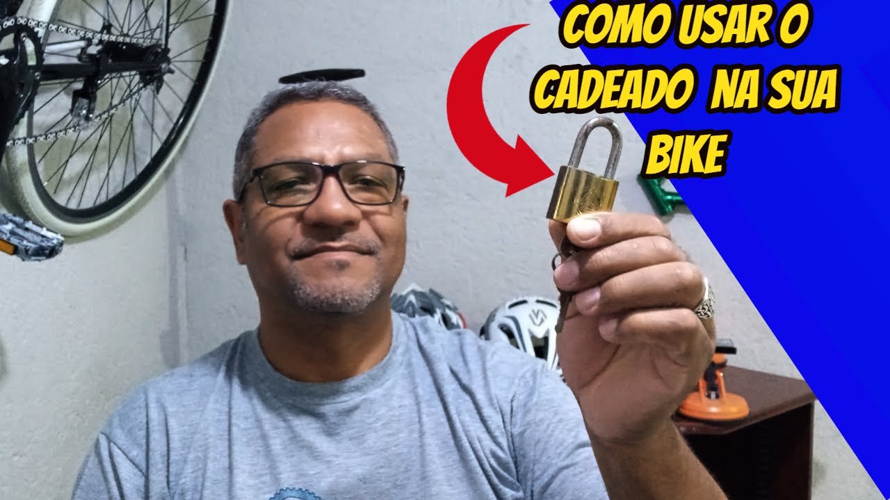como usar o cadeado na bike