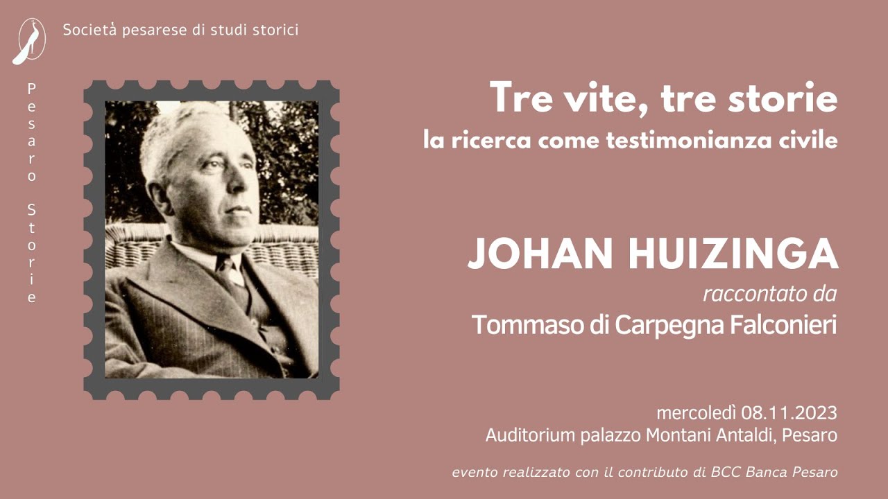 Tommaso di Carpegna Falconieri racconta JOHAN HUIZINGA