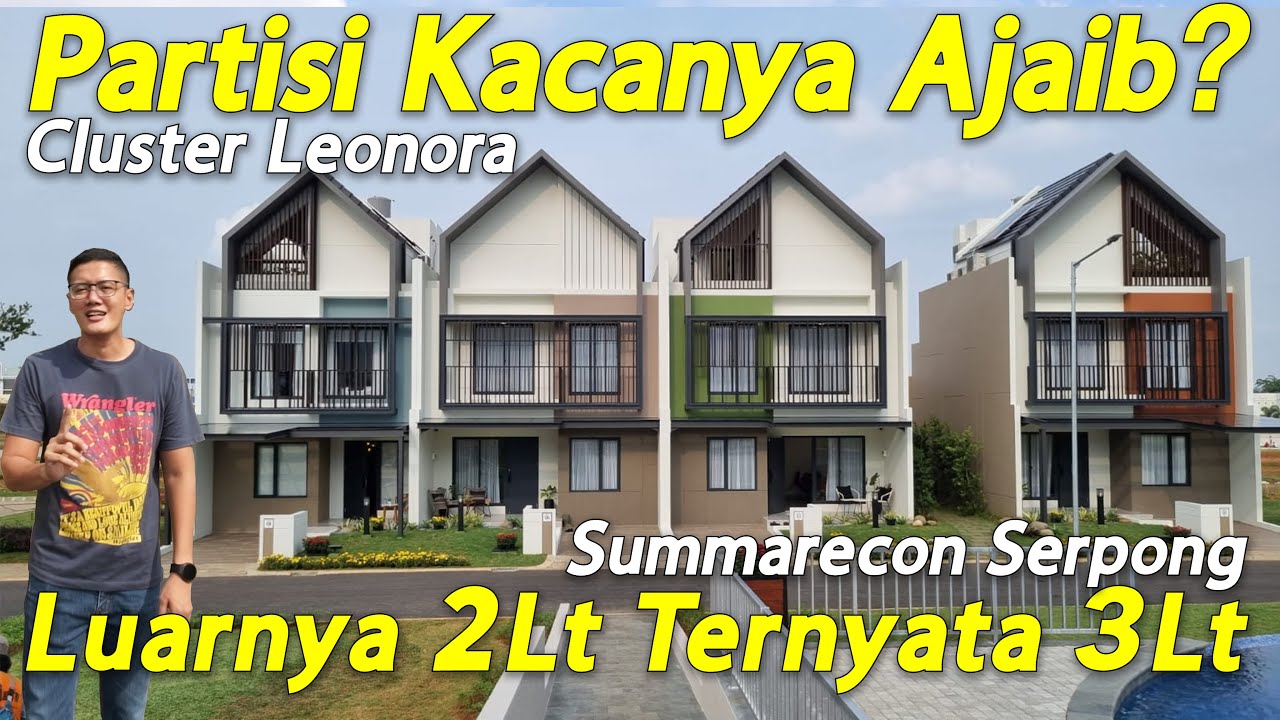 Rumah Tiga Lantai Minimalis Dengan Attic, Leonora Summarecon Serpong