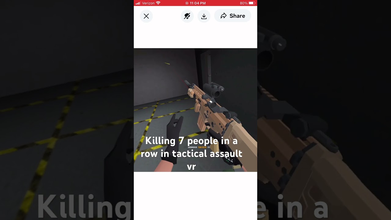 Killing 7 people in a row in tactical assault vr #shorts