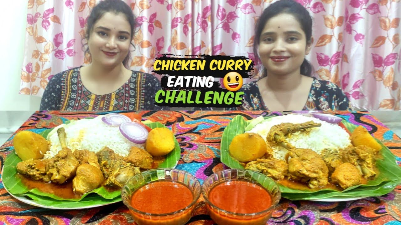 Aj Amra Rice and Chicken Curry Eating Challenge Nie Esechi | Rice and Chicken Curry Challenge