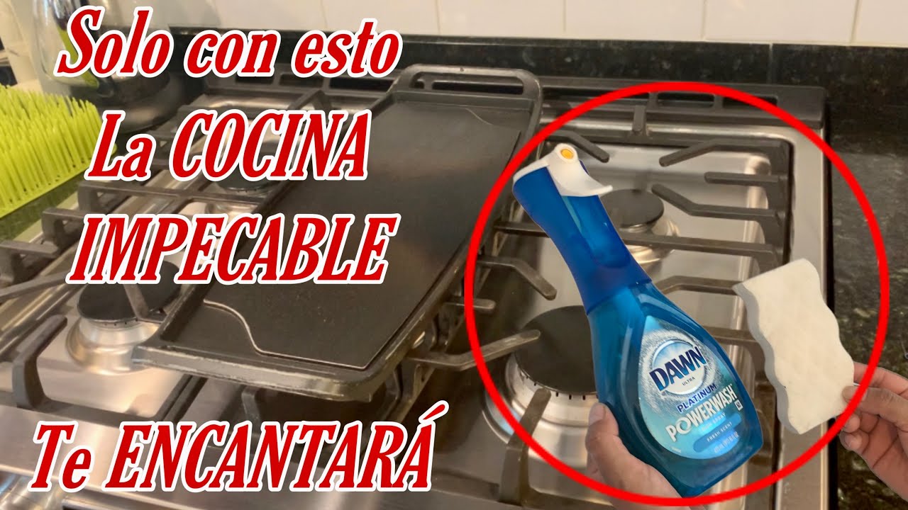 ✅ solo CON 2 PRODUCTOS LIMPIA LA COCINA GRASOSA EL ACERO INOXIDABLES, LOS MEZONES TODO IMPECABLE