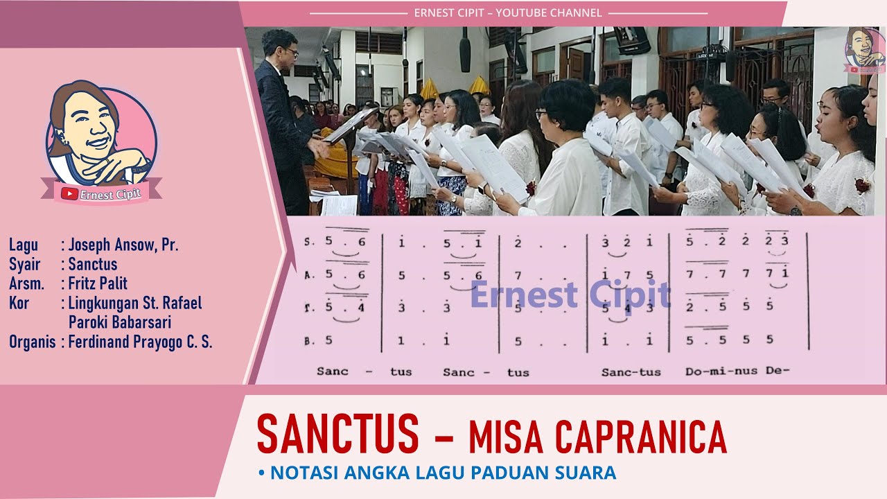 Lagu Ordinarium Capranica Sanctus Misa Capranica | Joseph Ansow, Pr.