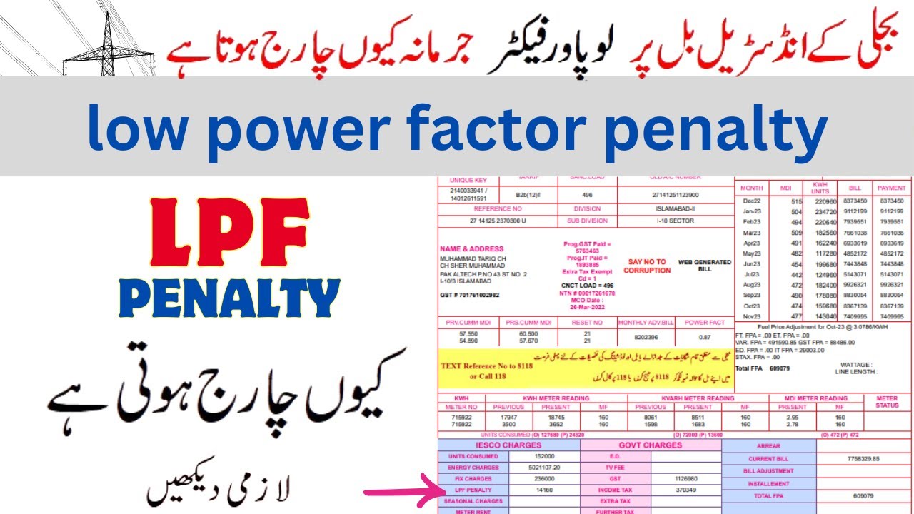 What is LPF penalty - How LPF calculated  in electric bill -