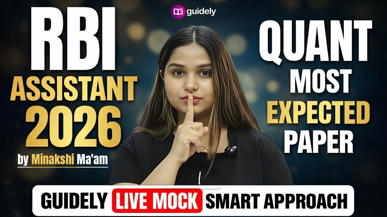 Day-16 RBI Assistant 2026 Quant | Guidely Live Mock🔥 Smart 35/35 Approach | Minakshi Maam