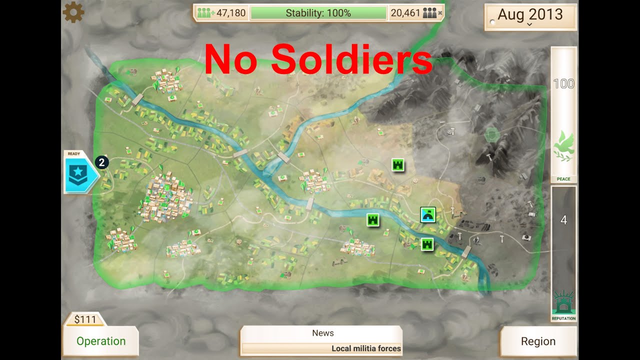 Beating Rebel Inc. With No Soldiers