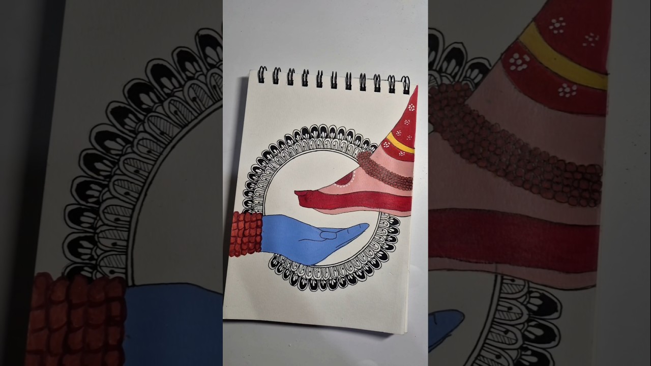 Radha Krishna Mandala Art | Indian Spiritual Drawing | Radha Krishna Tutorial