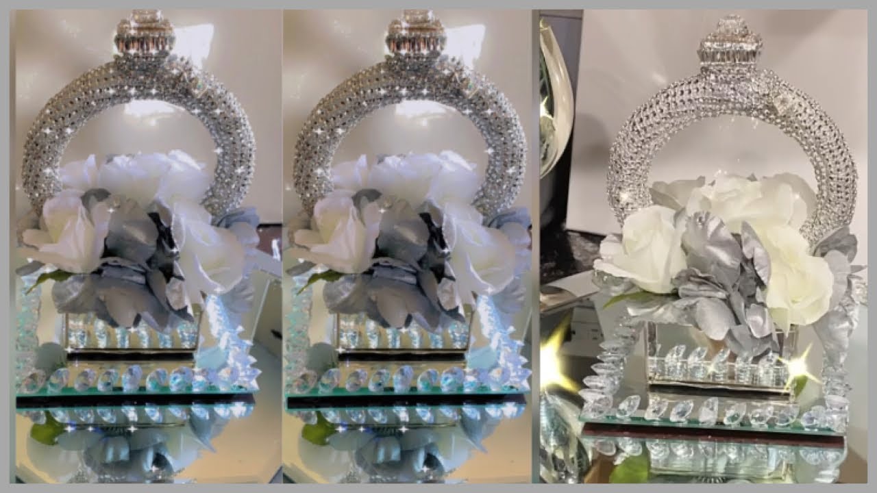 DIY/CENTRO DE MESA PARA 15AŃERAS Y BODAS Glamuroso￼👰‍♀️