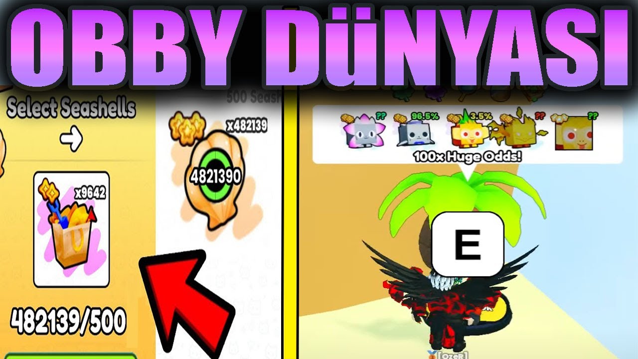 Deniz Kabuklarını Topla - X100 Şans Eggi Bul / Pet Simulator 99