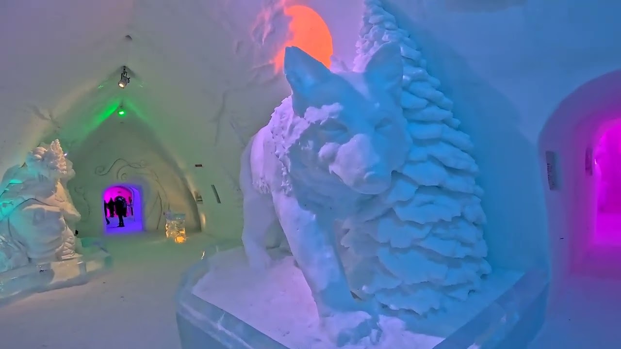 Walking Through Quebec’s Ice Hotel ❄️.      Part 1