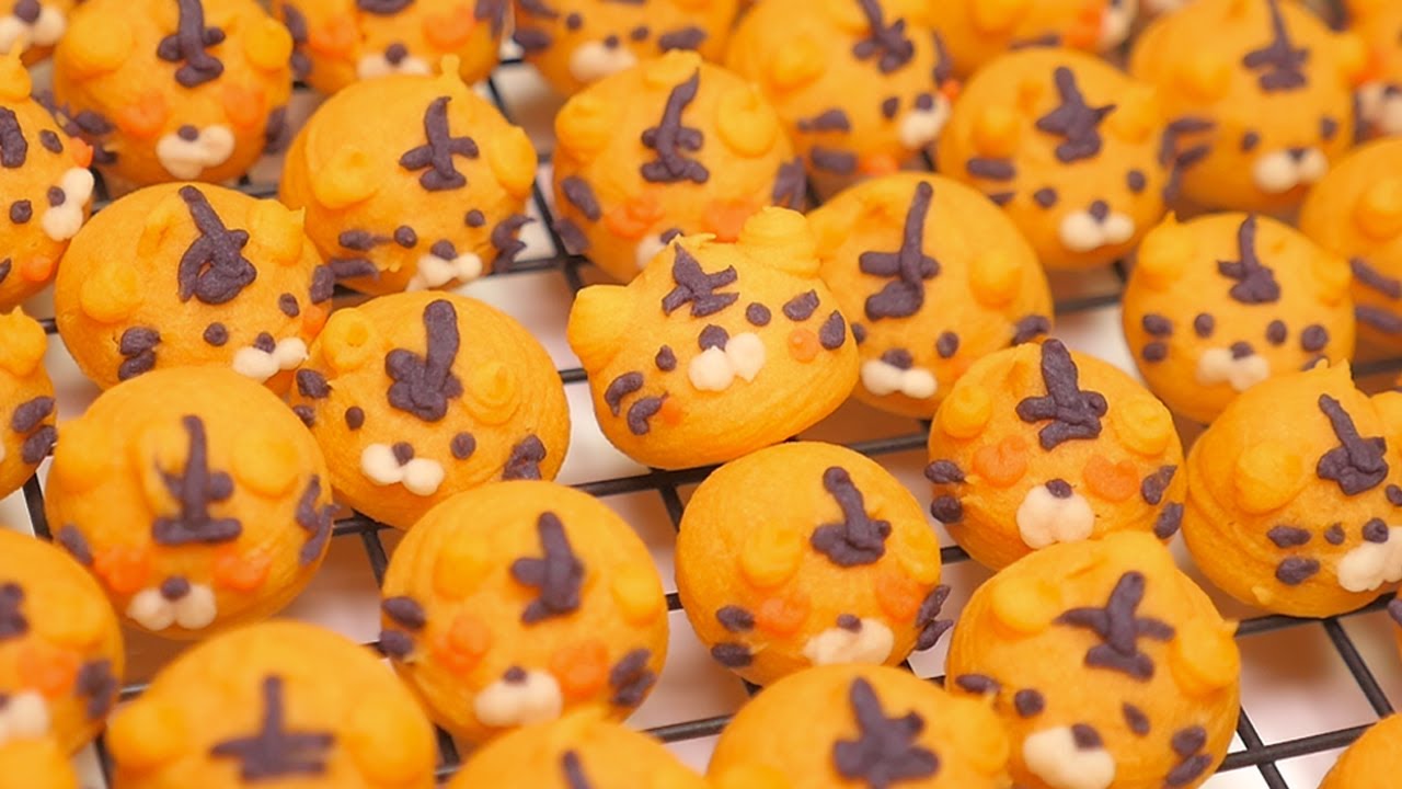 호랑이 100마리 앙금쿠키 만들기  / 100 Tiger Beans Cookies