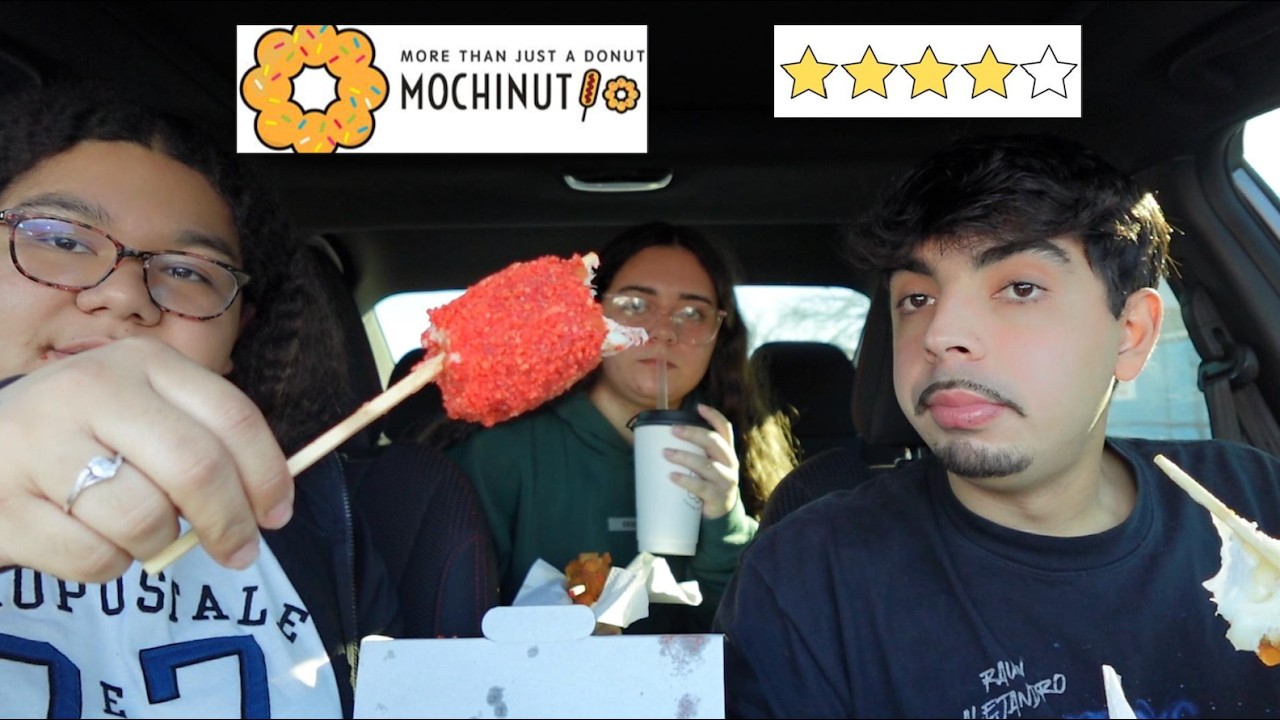 FIRST TIME TRYING KOREAN CORN DOGS AT MOCHINUT! Ft. Emily