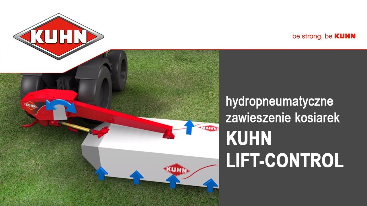 Hydropneumatyczne zawieszenie kosiarek KUHN LIFT-CONTROL
