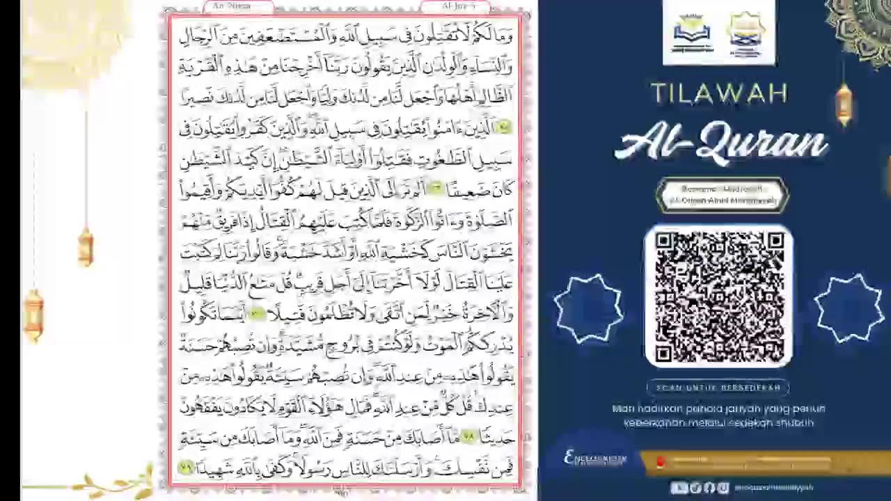 Live Stream Tilawah Madrasah Al-Qur'an 'Ainul Mardhiyyah