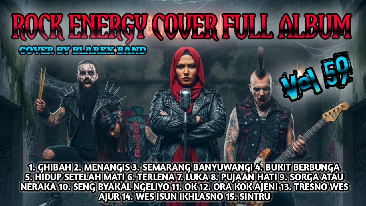 KUMPULAN LAGU INDONESIA VERSI ROCK ENERGI | Cover by BLAREX BAND Vol - 59