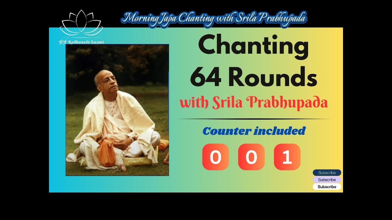 Srila Prabhupada Japa 64 rounds | Prabhupada Chanting 64 rounds | #srilaprabhupada #chanting #108