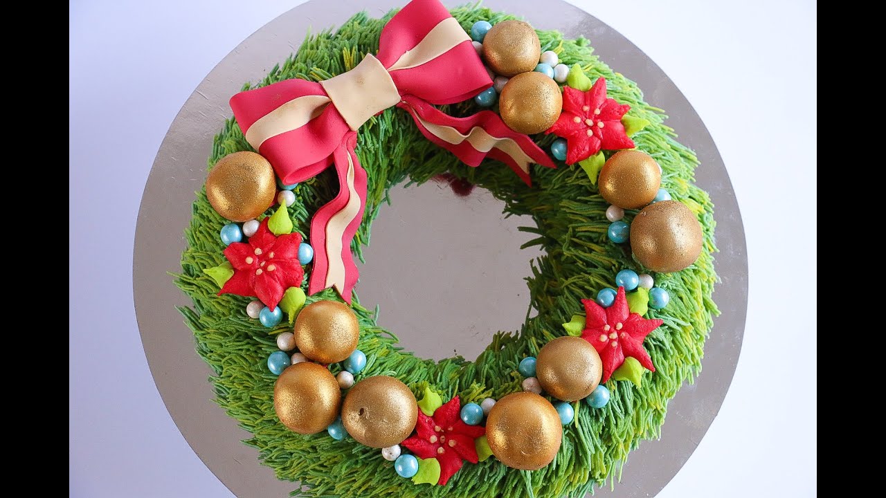 Christmas Wreath Cake Tutorial- Rosie's Dessert Spot