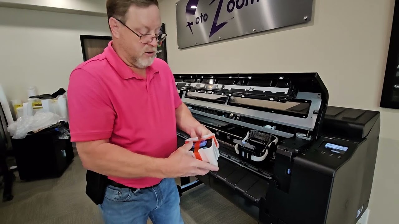 After assembly, completing the setup of the Canon Pro Series printers 