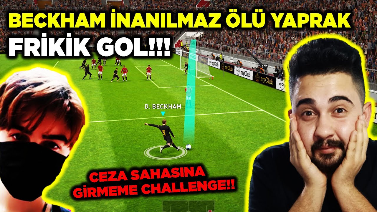 BECKHAM İNANILMAZ ÖLÜ YAPRAK FRİKİK GOL! 😱 CEZA SAHASINA GİRMEME CHALLENGE! w/TOLGA PES MOBILE