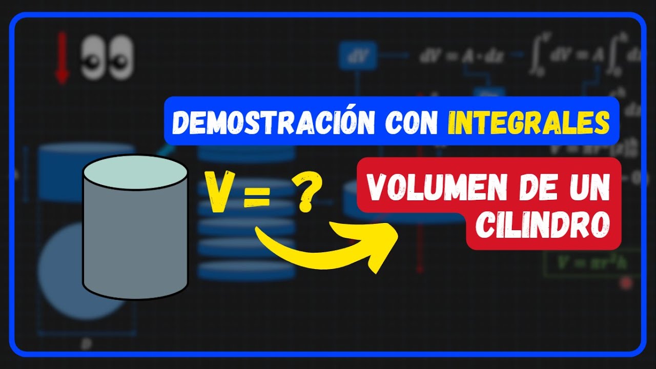 ✅ Demostración del Volumen de un Cilindro con Integrales | Método de Discos Paso a Paso