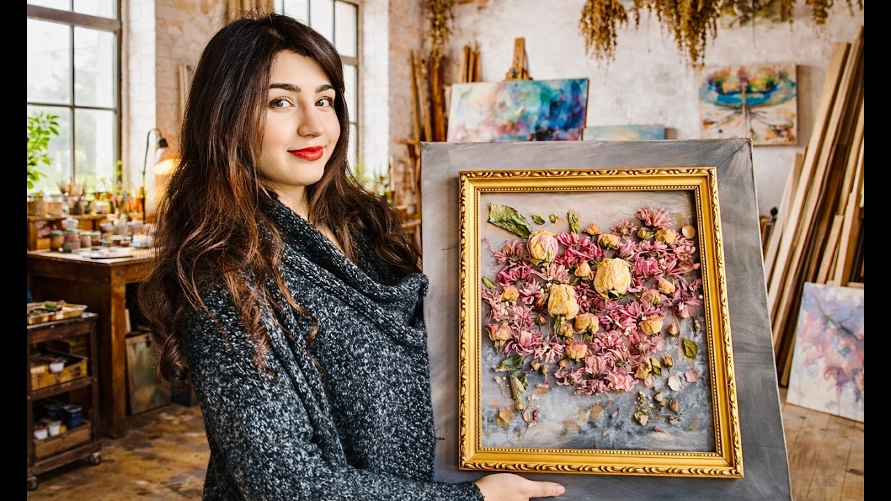 كيف بدأت قصة لوحات الورد؟🎨 مراحل صناعة اللوحة ؟!!🧐