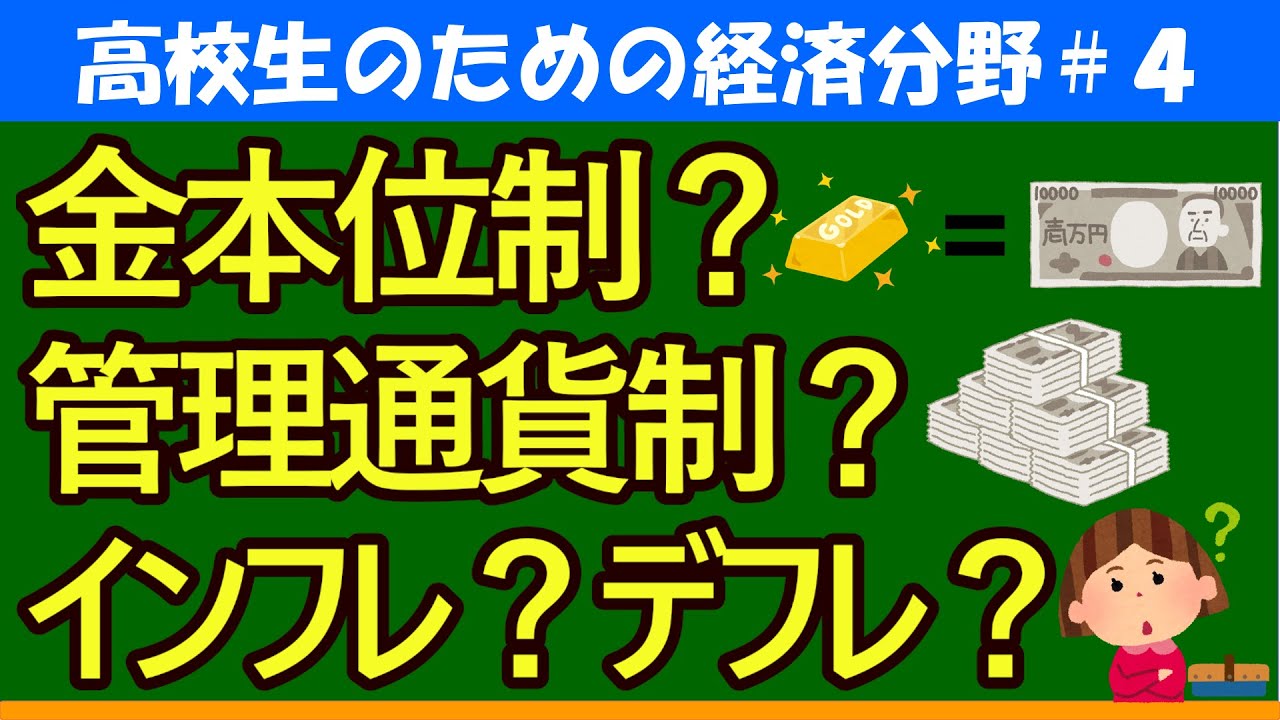 【高校生のための政治・経済】金本位制・管理通貨制・インフレ・デフレ#4