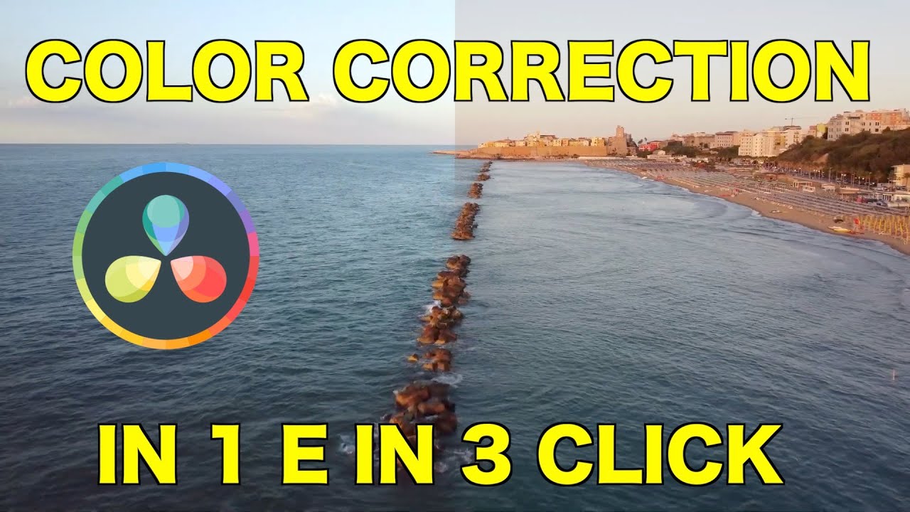 COLOR CORRECTION IN 1 E IN 3 CLICK CON DAVINCI RESOLVE