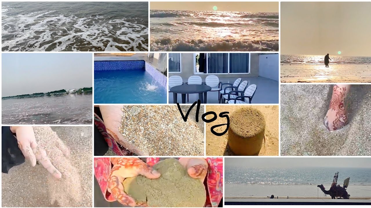Vlog.. Turtle Beach in kharachi beautiful sunny day with family mashallah #asmr #satisfying