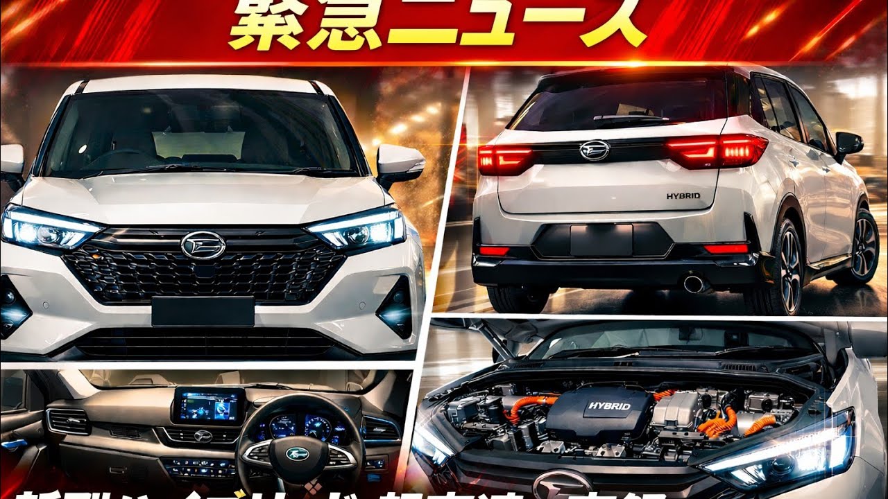 🚨2026年の怪物軽が降臨 ダイハツ新型軽ハイブリッドが速すぎる 高級デザインで常識崩壊
