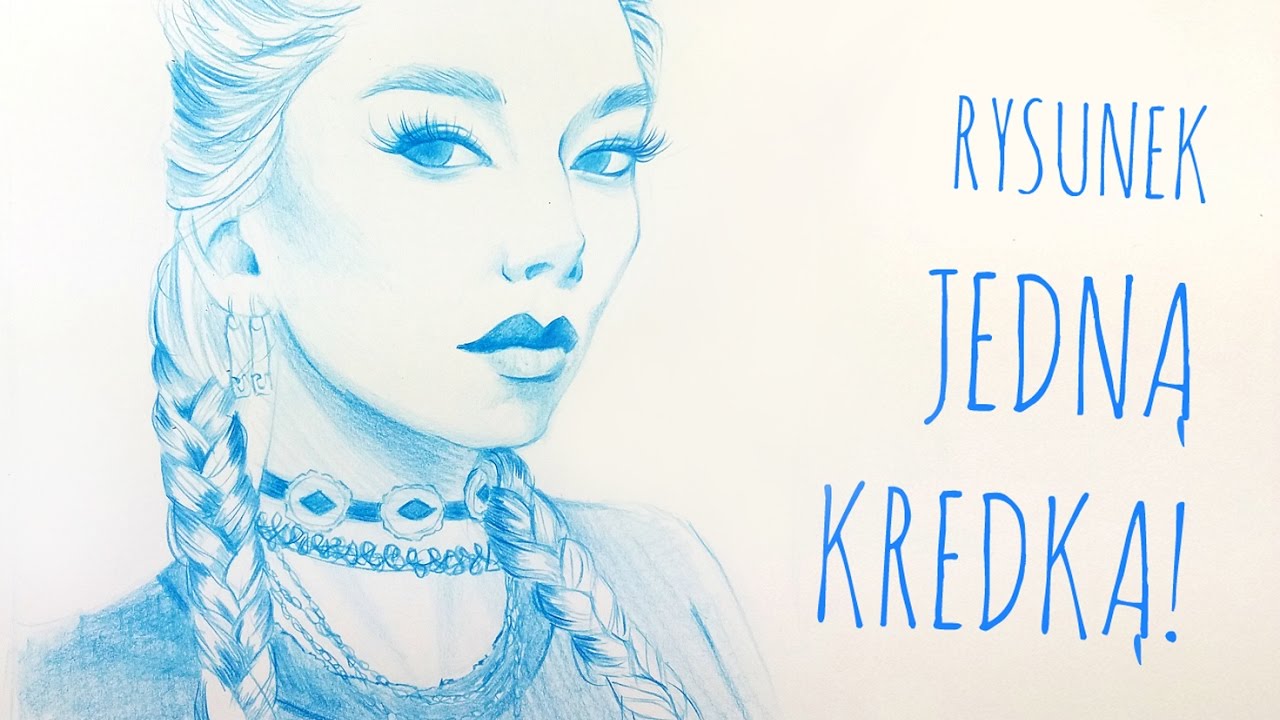 WYZWANIE! RYSUNEK JEDNĄ KREDKĄ - GRAV3YARD GIRL ♡