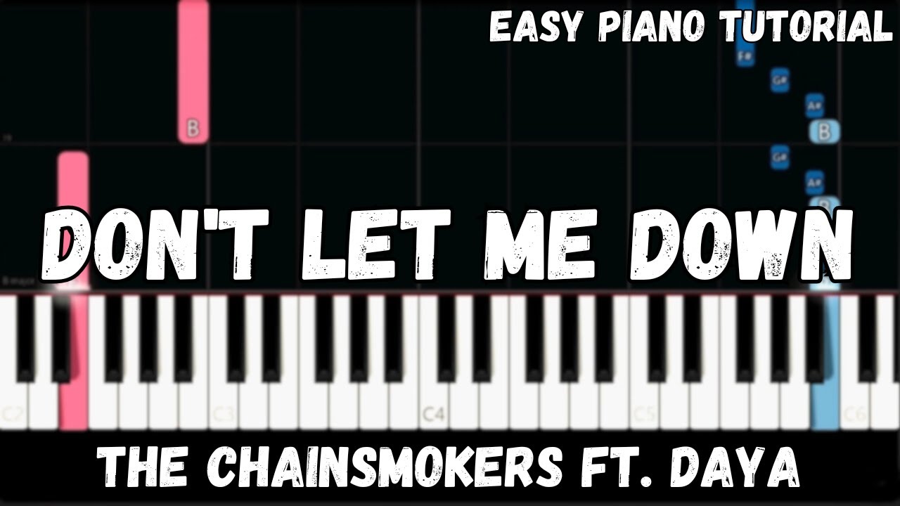 The Chainsmokers ft. Daya - Don't Let Me Down (Easy Piano Tutorial)