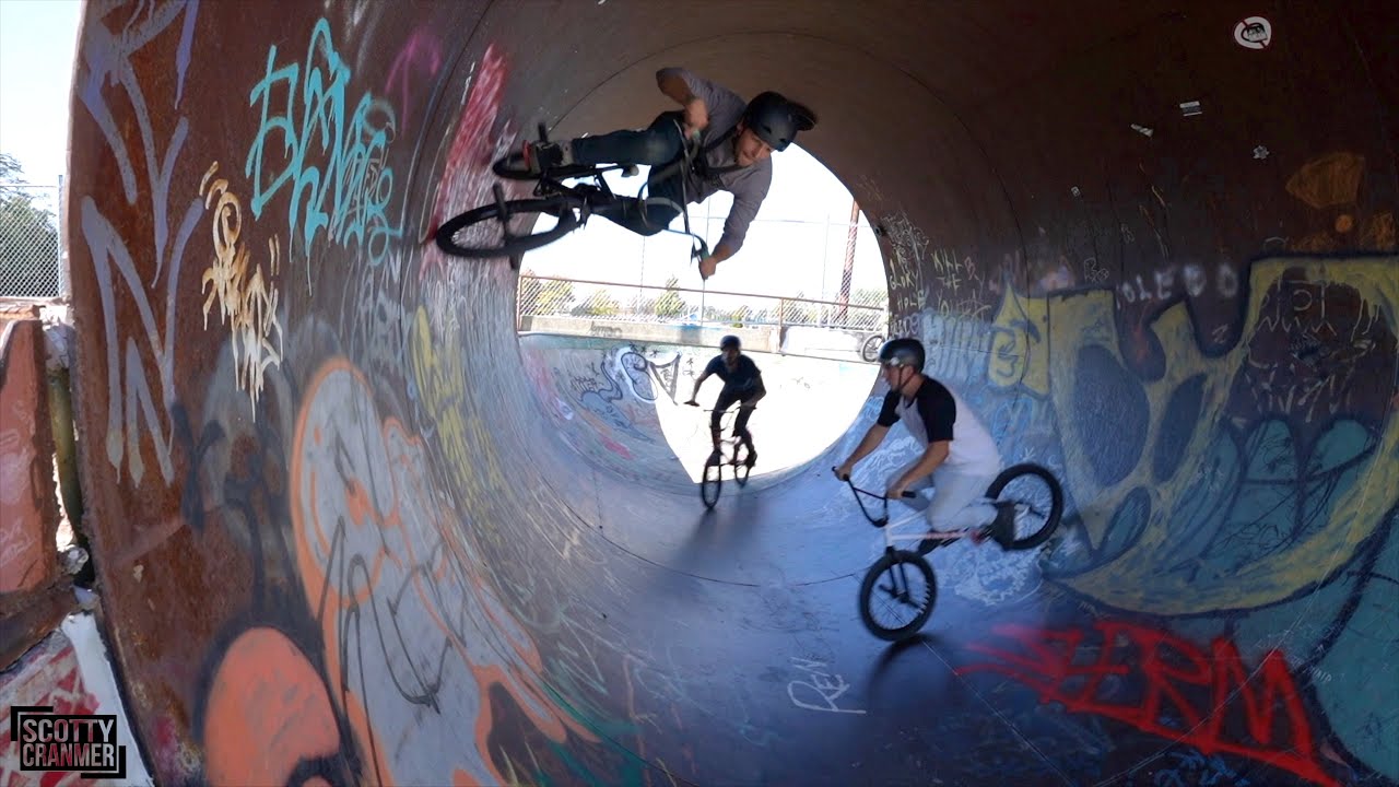 We Have Never Seen A Huge Metal Full Pipe At A Skatepark Before!