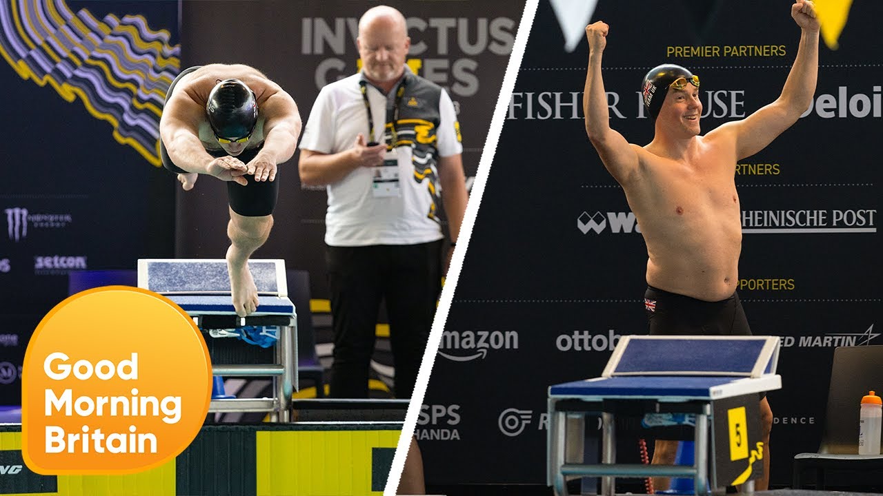 Royal Marine Veteran Charlie Charles Takes Home 4 Gold Medals: Invictus Games | Good Morning Britain