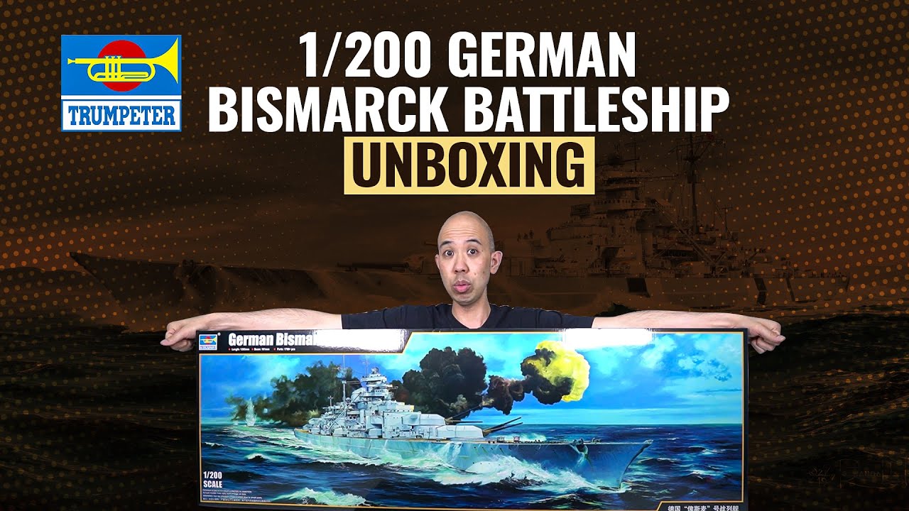 Trumpeter | 1/200 German Bismarck Battleship Unboxing | #askHearns