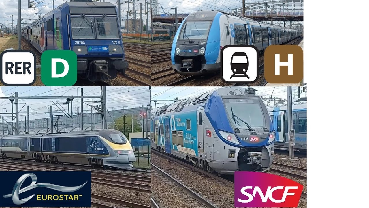 [SNCF]RER D et Transilien H à Stade de France Saint-Denis [RER/Eurostar/TGV/TER/Transilien] #sncf