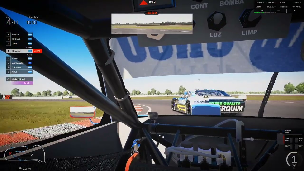 Corriendo con DODGE en San Nicolás - TURISMO CARRETERA (Assetto Corsa) Carrera completa