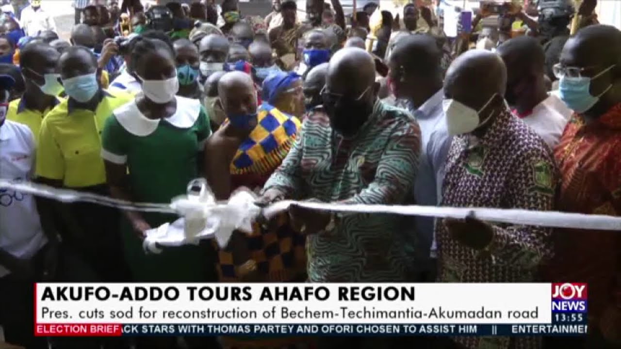Akufo-Addo Pres. cuts sod for reconstruction of Bechem-Techimantia-Akumadan road (10-9-20)