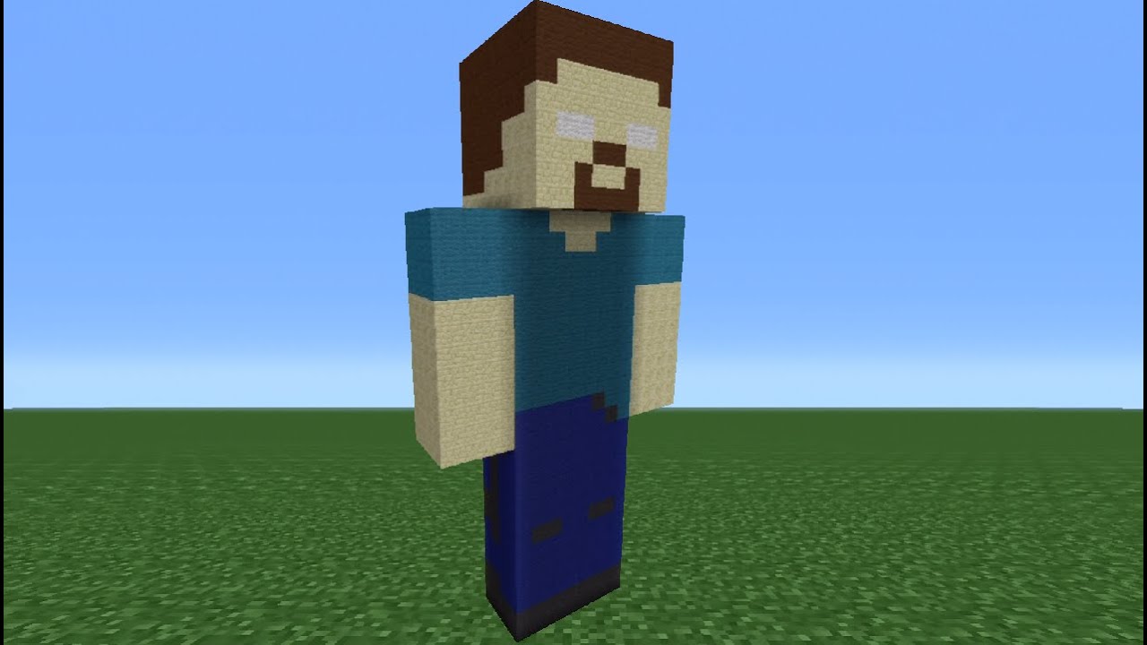 Minecraft Tutorial: How To Make A Herobrine Statue