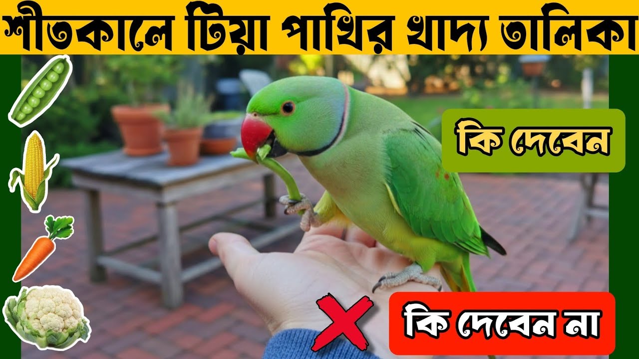 শীতকালে টিয়া পাখির খাদ্য তালিকা।। Winter Care || Parrot Best Food for Winter🌽🦜