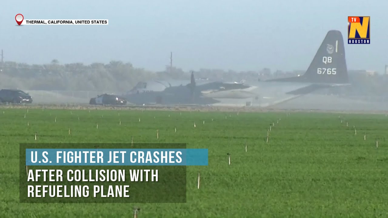 U.S. fighter jet crashes after collision with refueling plane