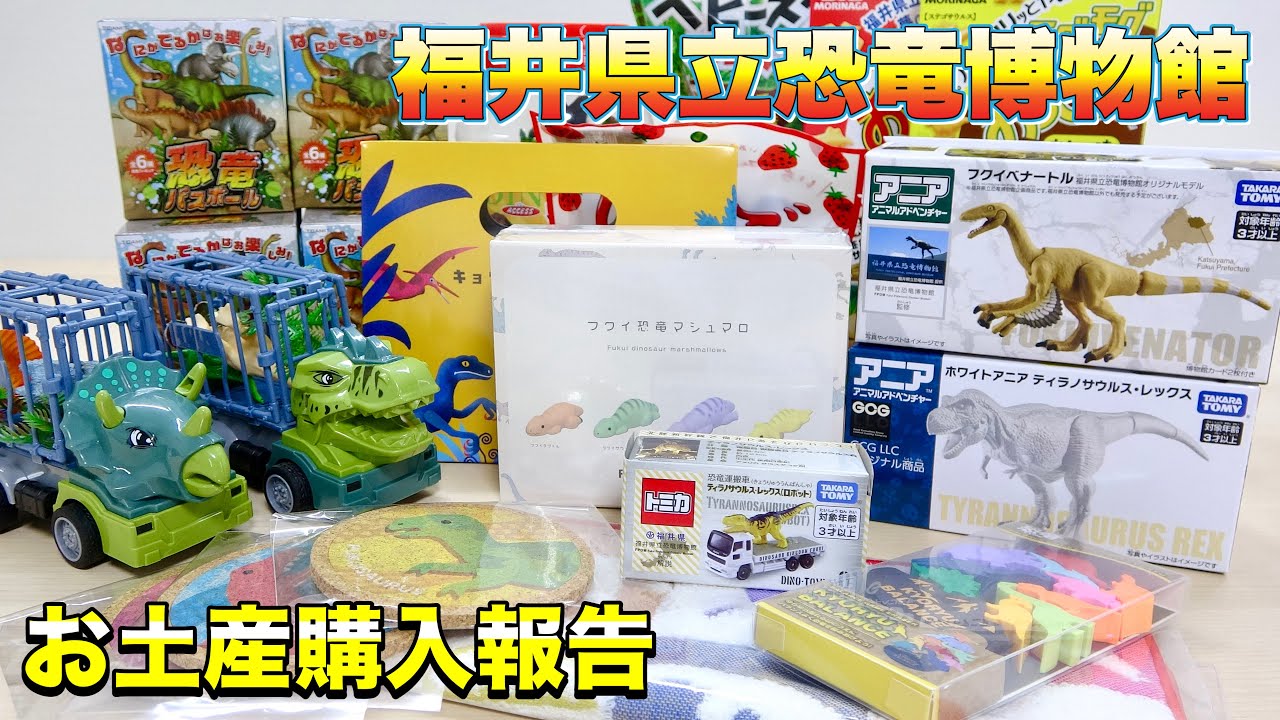 福井県立恐竜博物館に行って ティラノサウルス ロボットがのってるオリジナルトミカ 恐竜運搬車と 限定アニア フクイベナートルをゲットしてきました! 【お土産紹介】