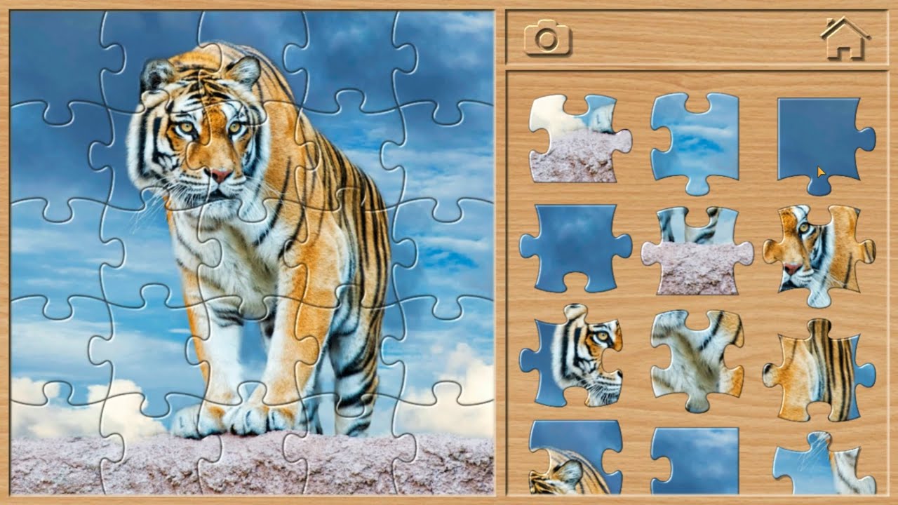JIGSAW PUZZLES FOR KIDS (ENGLISH) ANIMAL PUZZLES FOR CHILDREN (TIGER, ASIAN ELEPHANT, CAMEL)