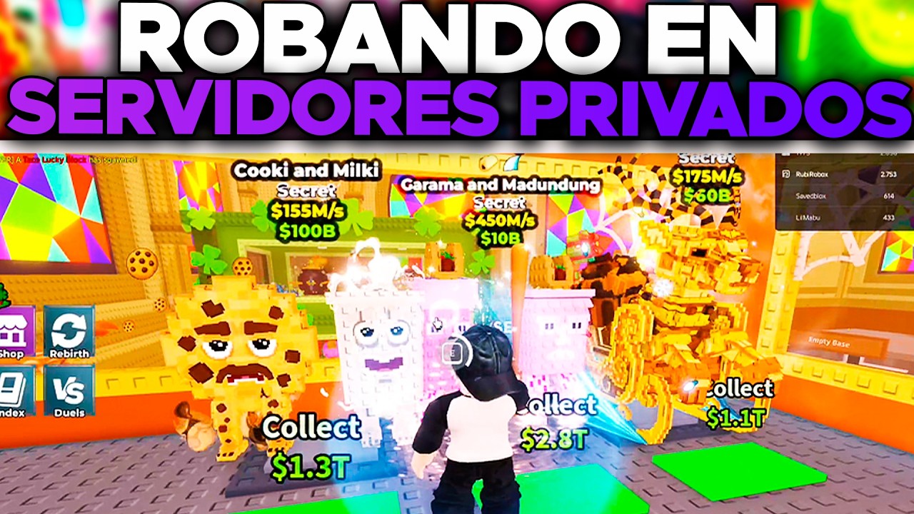 ROBANDO en SERVIDORES PRIVADOS despues del ADMIN ABUSE de Steal a Brainrot