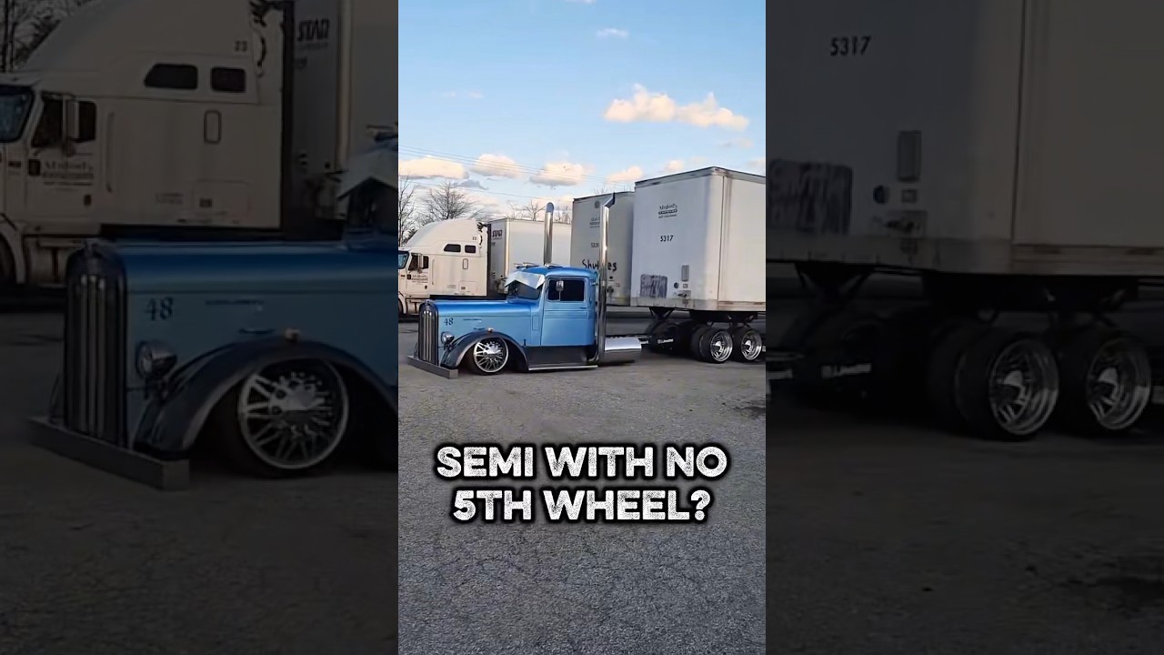 Kenworth semi truck in low-profile tires and with no fifth wheel. #trucking #customtruck #vintage