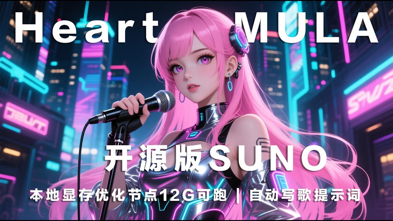 【AIGC实战课 79】SOTA级开源音频模型HeartMULA——本地12G可跑，人送外号小SUNO