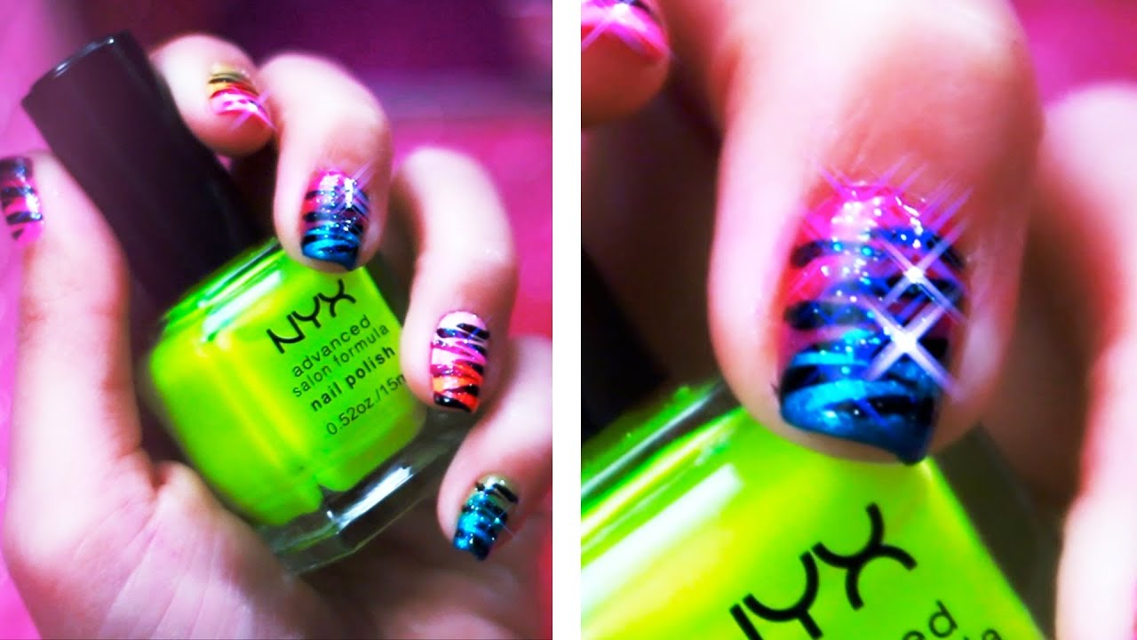 Zebra Rainbow Nails​​​ | Charisma Star​​​